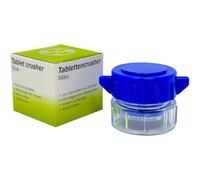 LisaCare Pill Crusher - Portable pill box in lid - Medication mortar and pill crusher - Finely grinds tablets, pills and vitamins - 1 compartment