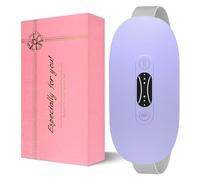 LISACOOL Portable Heating Pad for Period Cramps Cordless Menstrual Heating Pad with 3 Heat Levels and 3 Massage Modes, Birthday Gifts for Women and Girls (Purple)