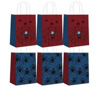 lisade 20pack Spider-Man Party Favor Bags With Handles Double Sided Goodie Candy Bags,Halloween Goody Bag,Spiderman Birthday Decorations,Party Favor Bag(Class Spider)