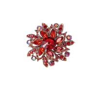 LISADORE Crystal Leaves Floral Brooch Pin Corsage Fashion Flower Vine Brooch Flower Brooch Pin Bridal Ribbon Art Decoration Pin Brooch for Women Birthday