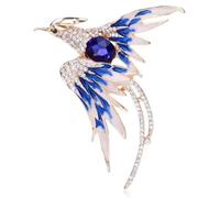 LISADORE Crystal Phoenix Bird Brooch Colorful Bird Brooch Pin Rhinestone Animal Brooch Pin Fashion Jewelry Accessories Gifts