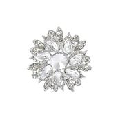 LISADORE Crystal Rhinestone Flower Brooch Flower Brooch Crystal Rhinestone Jewelry Gift for Wedding Dating Party Accessories