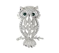 LISADORE Cute Crystal Rhinestone Owl Brooch Vintage Bird Wedding Scarf Pin Cartoon Owl Brooch Pins Rhinestone Animal Lapel Pin Alloy Women's Lapel Pin Jewelry for Women Girls