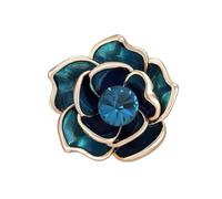 LISADORE Flower Brooch Camellia Flower Enamel Pin Vintage Crystal Rhinestone Brooch Floral Brooch Pins Hat Pins for Ladies Banquet Wedding Party Birthday Jewelry Gifts for Female Friends