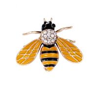 LISADORE Honey Bee Brooch Lapel Pin Insect Bee Pin for Women Men Cute Metal Honey Bee Brooch Crystal Bee Brooch Lapel Pin Funny Animal Jewelry Accessories