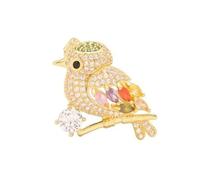 LISADORE Rhinestone Bird Brooch Pin For Women Girls Shiny Zircon Magpie Bee Butterfly Animal Badges Lady Clothing Jewelry