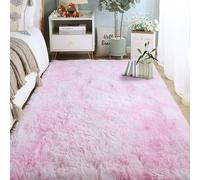 LISANSAN Living Room Rugs 100 x 170 cm Ultra Soft Modern Super Soft Thick Pile Plush Carpet Durable for Living Room Bedroom Kitchen Hallway Kids, Light Pink