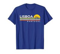 Lisboa Portugal Vintage Retro Souvenirs Biking T-Shirt, Men, Royal Blue, 3X-Large