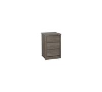 Lisbon 3 Drawer Bedside Chest Black Wood Grain
