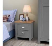 Lisbon Nightstand With 2 Drawers - Light Grey, Grey