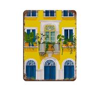 Lisbon City, Portugal, Printable Retro Poster Metal Tin Sign Chic Art Retro Iron Painting Bar People Cave Cafe Family Garage Poster Wall Decoration 12x16inch(30x40cm)