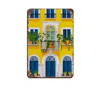 Lisbon City, Portugal, Printable Tin Sign Vintage Metal Pub Club Cafe Bar Home Wall Art Decoration Poster Retro 8x12inch(20x30cm)