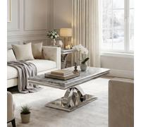 Lisbon Coffee Table - Grey Marble & Chrome
