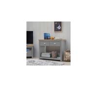 Lisbon Console Hall Way Table with 2 Drawers Light Grey