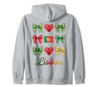 Lisbon Coquette Bow Girls Zip Hoodie