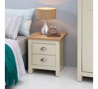 Lisbon Cream 2x Bedside Table Cabinet Bedroom Nightstand 2 Drawer