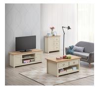 Lisbon Cream 3 Piece Living Room Set Coffee Table 1 Door Sideboard TV Unit