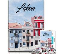 Lisbon Jigsaw Puzzles 1000 Pieces for Adults Teens,Help The Brain Exercise Addictive Toys to Cultivate Patience Parent-child Interaction 38x26cm
