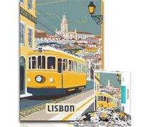 Lisbon Jigsaws Puzzles 1000 Pieces for Adults Gifts,Challenging Family Activity Games DIY Toy for Home Wall Decor Gifts 38x26cm