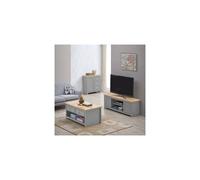 Lisbon Light Grey 3 Piece Living Room Set Coffee Table 1 Door Sideboard TV Unit