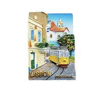 Lisbon Portugal 3D Refrigerator Magnet Souvenirs Handmade Resin Magnetic Stickers Home Kitchen Decoration,Lisbon Fridge Magnet Collection Gift
