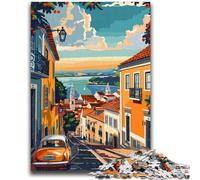 Lisbon Portugal City 1000 Pieces Jigsaw Puzzle For Adults Teens, Toys Educational Games Stress Relieving Secret Santa Gifts for And Age 14 1000pcs(26x38cm)