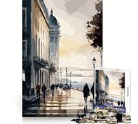 Lisbon Portugal City Jigsaw Puzzles for Adults1000 Piece Logic Skill Precise Connection Family Bond Home Decor (38x26cm)