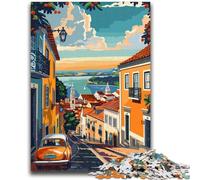 Lisbon Portugal City Jigsaw Puzzles for Teenagers 1000 Piece, for Age 14+ Game Wall Decoration Unique Gifts for Birthday And Christmas 1000pcs(50x75cm)