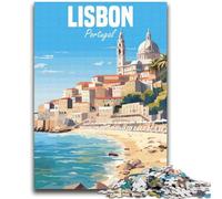 Lisbon Portugal JigsawPuzzle 2000 Pieces for Teenagers, Family Activity with Matching Poster And Trivia Sheet for Age 14+ 2000pcs(70x100cm)