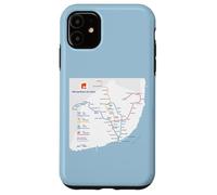 Lisbon Portugal Subway Train Railway - Souvenir Route Map Case for iPhone 11