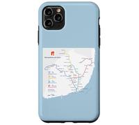 Lisbon Portugal Subway Train Railway - Souvenir Route Map Case for iPhone 11 Pro Max