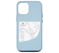 Lisbon Portugal Subway Train Railway - Souvenir Route Map Case for iPhone 12/12 Pro