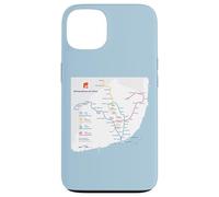 Lisbon Portugal Subway Train Railway - Souvenir Route Map Case for iPhone 13