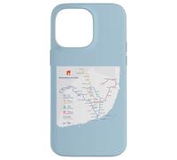 Lisbon Portugal Subway Train Railway - Souvenir Route Map Case for iPhone 14 Pro Max