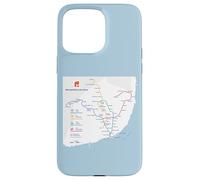 Lisbon Portugal Subway Train Railway - Souvenir Route Map Case for iPhone 15 Pro Max