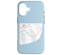 Lisbon Portugal Subway Train Railway - Souvenir Route Map Case for iPhone 16