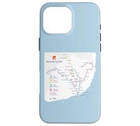 Lisbon Portugal Subway Train Railway - Souvenir Route Map Case for iPhone 16 Pro Max
