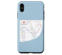 Lisbon Portugal Subway Train Railway - Souvenir Route Map Case for iPhone XS Max
