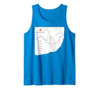 Lisbon Portugal Subway Train Railway - Souvenir Route Map Tank Top