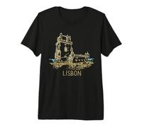 Lisbon Portugal Travel Souvenir Historic City Landmark Gift Premium T-Shirt