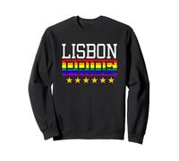 Lisbon Pride Portugal Gay Lesbian Queer LGBT Rainbow Flag Sweatshirt