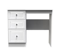 Lisbon Ready Assembled Dressing Table - White Gloss & White - Welcome Furniture | TJ Hughes