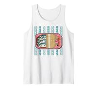 Lisbon Sardines Tinned Coastal Vintage Sardine Girl Summer Tank Top