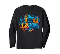 Lisbon Skyline Souvenir - Street Art Graffiti Long Sleeve T-Shirt