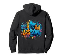 Lisbon Skyline Souvenir - Street Art Graffiti Pullover Hoodie