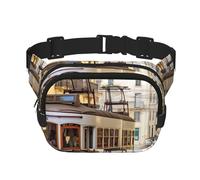 Lisbon Tram Fanny Pack Fashion Belt Bag Lightweight Waist Pouch With Adjustable Strap Crossbody Bags For Women Travel Sports Running