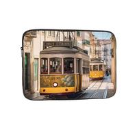 Lisbon Tram Laptop Case Sleeve 10 inch Laptop Bag Shockproof Computer Carrying Cover Protective Notebook Case