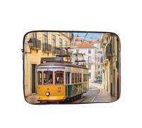 Lisbon Tram Laptop Sleeve for Women Men, 17 Inch Waterproof Laptop Bag Lightweight Notebook Computer Cover Bag