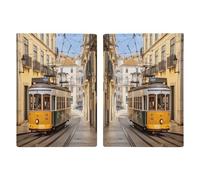 Lisbon Tram Passport Holder Fashion Passport Cover Passport Protector Travel Document Organizer ID Card Protector Exquisite Passport Wallet Cover Credit Card Holder