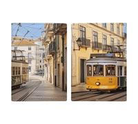 Lisbon Tram Passport Holder for Travel Essentials Cute Passport Cover Wallet with Credit Card Slot Waterproof PU Leather Passport Book Case Travel Wallet for Women Men